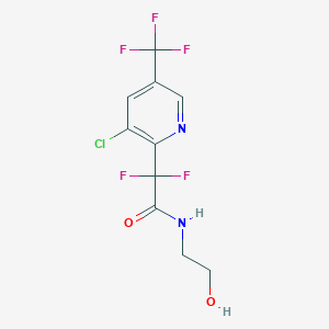 molecular formula C10H8ClF5N2O2 B1531605 2-(3-chloro-5-(trifluoromethyl)pyridin-2-yl)-2,2-difluoro-N-(2-hydroxyethyl)acetamide CAS No. 1823183-81-8