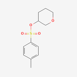 molecular formula C12H16O4S B15316164 Tetrahydro-2h-pyran-3-yl 4-methylbenzenesulfonate 