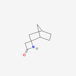 molecular formula C9H13NO B15316185 Spiro[azetidine-2,2'-bicyclo[2.2.1]heptane]-4-one 