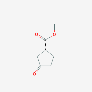 molecular formula C7H10O3 B153162 methyl (1R)-3-oxocyclopentane-1-carboxylate CAS No. 132076-27-8