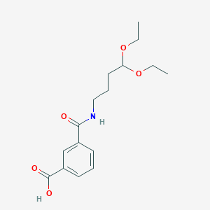 molecular formula C16H23NO5 B1531626 3-((4,4-Diethoxybutyl)carbamoyl)benzoic acid CAS No. 2099046-67-8