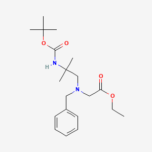 Ethyl 2-(benzyl{2-[(tert-butoxycarbonyl)amino]-2-methylpropyl}amino)acetate