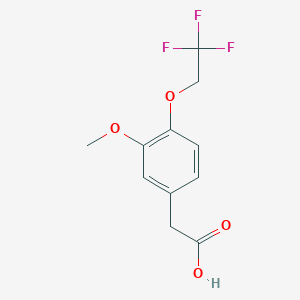 molecular formula C11H11F3O4 B1531633 [3-Methoxy-4-(2,2,2-trifluoroethoxy)-phenyl]-acetic acid CAS No. 2205415-39-8