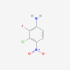 molecular formula C6H4ClFN2O2 B15316359 3-Chloro-2-fluoro-4-nitroaniline 