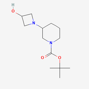 molecular formula C13H24N2O3 B15316371 Tert-butyl 3-(3-hydroxyazetidin-1-yl)piperidine-1-carboxylate 