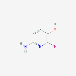 molecular formula C5H5FN2O B15316409 6-Amino-2-fluoropyridin-3-ol 