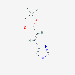molecular formula C11H16N2O2 B15316414 tert-butyl (2E)-3-(1-methyl-1H-imidazol-4-yl)prop-2-enoate 