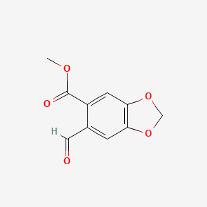molecular formula C10H8O5 B15316417 Methyl 6-formyl-1,3-benzodioxole-5-carboxylate 