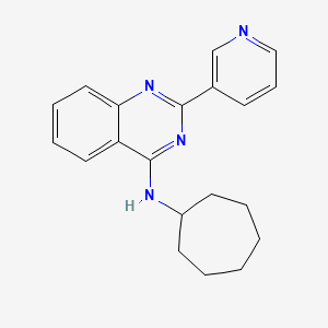 molecular formula C20H22N4 B15316461 N-cycloheptyl-2-(pyridin-3-yl)quinazolin-4-amine 