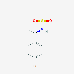 molecular formula C9H12BrNO2S B15316484 N-[(1S)-1-(4-bromophenyl)ethyl]methanesulfonamide 
