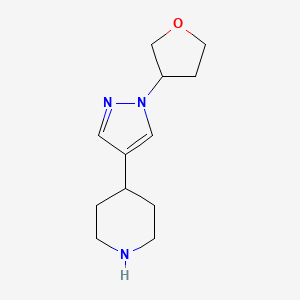 4-(1-(tetrahydrofuran-3-yl)-1H-pyrazol-4-yl)piperidine