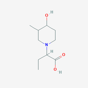 2-(4-Hydroxy-3-methylpiperidin-1-yl)butanoic acid