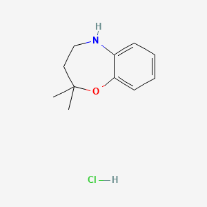 molecular formula C11H16ClNO B15316675 2,2-Dimethyl-2,3,4,5-tetrahydro-1,5-benzoxazepinehydrochloride 