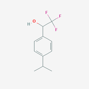 molecular formula C11H13F3O B15316682 alpha-Trifluoromethyl-4-isopropylbenzyl alcohol 