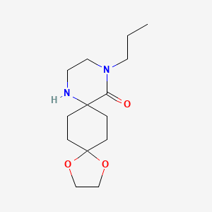 molecular formula C14H24N2O3 B1531676 12-Propyl-1,4-dioxa-9,12-diazadispiro[4.2.58.25]pentadecan-13-one CAS No. 2204587-59-5