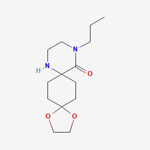 12-Propyl-1,4-dioxa-9,12-diazadispiro[4.2.5.2]pentadecan-13-one