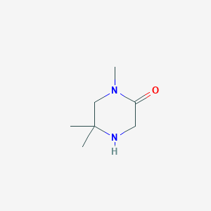 molecular formula C7H14N2O B15316767 1,5,5-Trimethylpiperazin-2-one 