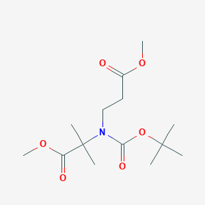 Methyl 2-[(tert-butoxycarbonyl)(3-methoxy-3-oxopropyl)amino]-2-methylpropanoate