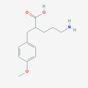 molecular formula C13H19NO3 B15316843 5-Amino-2-(4-methoxybenzyl)pentanoic acid 