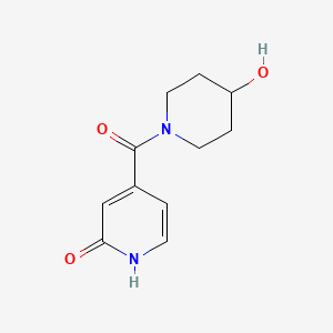 molecular formula C11H14N2O3 B1531689 4-(4-hydroxypiperidine-1-carbonyl)pyridin-2(1H)-one CAS No. 1695614-98-2