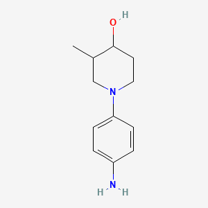 molecular formula C12H18N2O B1531693 1-(4-Aminophenyl)-3-methylpiperidin-4-ol CAS No. 1601133-07-6
