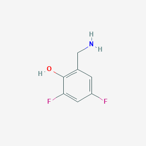 molecular formula C7H7F2NO B15316945 2-(Aminomethyl)-4,6-difluorophenol 