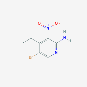 molecular formula C7H8BrN3O2 B1531697 5-Bromo-4-ethyl-3-nitropyridin-2-amine CAS No. 1801906-08-0
