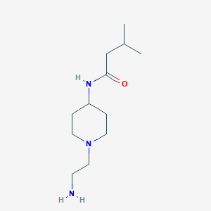 molecular formula C12H25N3O B15316995 N-[1-(2-aminoethyl)piperidin-4-yl]-3-methylbutanamide 