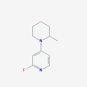 molecular formula C11H15FN2 B1531701 2-Fluoro-4-(2-methylpiperidin-1-yl)pyridine CAS No. 1566166-96-8