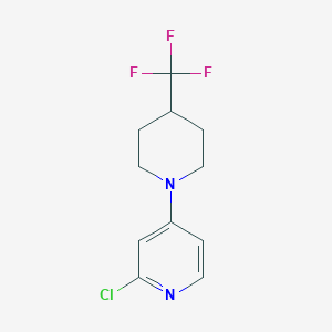 molecular formula C11H12ClF3N2 B1531704 2-Chloro-4-(4-(trifluoromethyl)piperidin-1-yl)pyridine CAS No. 1914596-22-7