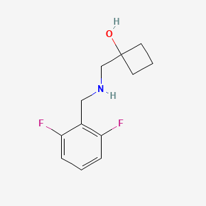 molecular formula C12H15F2NO B1531708 1-({[(2,6-Difluorophenyl)methyl]amino}methyl)cyclobutan-1-ol CAS No. 1602365-97-8