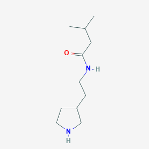 molecular formula C11H22N2O B15317124 3-Methyl-N-(2-(pyrrolidin-3-yl)ethyl)butanamide 
