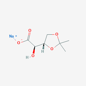 molecular formula C7H11NaO5 B15317152 sodium (2R)-2-[(4S)-2,2-dimethyl-1,3-dioxolan-4-yl]-2-hydroxyacetate 