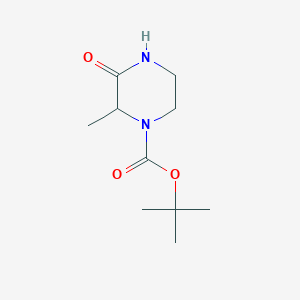 molecular formula C10H18N2O3 B153172 Tert-butyl 2-methyl-3-oxopiperazine-1-carboxylate CAS No. 76003-30-0