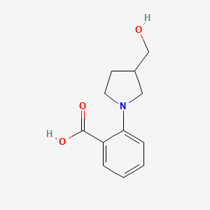 2-[3-(Hydroxymethyl)pyrrolidin-1-yl]benzoic acid