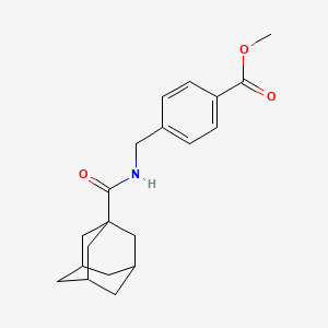 molecular formula C20H25NO3 B15317230 Methyl 4-((adamantane-1-carboxamido)methyl)benzoate 