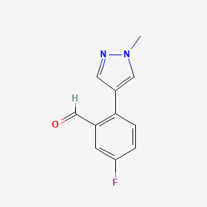 5-fluoro-2-(1-methyl-1H-pyrazol-4-yl)benzaldehyde