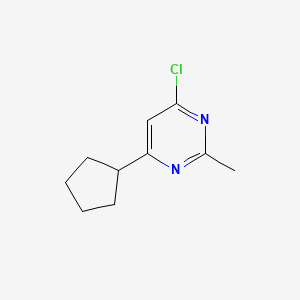 molecular formula C10H13ClN2 B1531726 4-Chloro-6-cyclopentyl-2-methylpyrimidine CAS No. 1412954-89-2