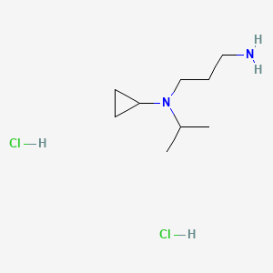 molecular formula C9H22Cl2N2 B15317321 N-(3-aminopropyl)-N-(propan-2-yl)cyclopropanamine dihydrochloride 