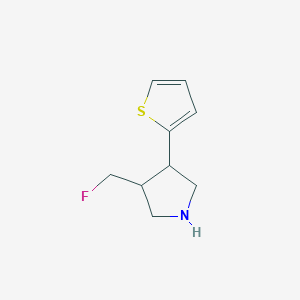 3-(Fluoromethyl)-4-(thiophen-2-yl)pyrrolidine