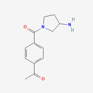 molecular formula C13H16N2O2 B1531735 1-[4-(3-Aminopyrrolidine-1-carbonyl)phenyl]ethan-1-one CAS No. 1556700-15-2