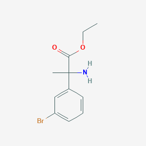 molecular formula C11H14BrNO2 B15317368 Ethyl 2-amino-2-(3-bromophenyl)propanoate 