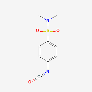 molecular formula C9H10N2O3S B15317390 Benzenesulfonamide, 4-isocyanato-N,N-dimethyl- CAS No. 20805-57-6