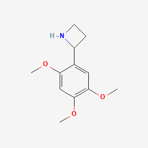molecular formula C12H17NO3 B15317403 2-(2,4,5-Trimethoxyphenyl)azetidine 