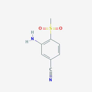 molecular formula C8H8N2O2S B1531742 3-Amino-4-methanesulfonylbenzonitrile CAS No. 1153524-12-9