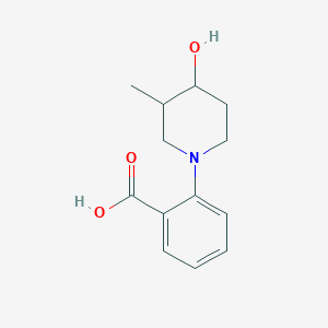 molecular formula C13H17NO3 B1531744 2-(4-Hydroxy-3-methylpiperidin-1-yl)benzoic acid CAS No. 1778369-89-3