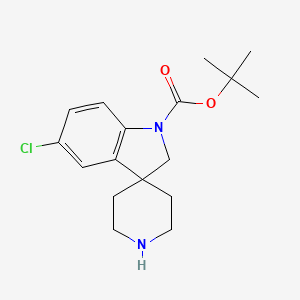 molecular formula C17H23ClN2O2 B1531745 Tert-butyl 5-chlorospiro[indoline-3,4'-piperidine]-1-carboxylate CAS No. 1160247-22-2