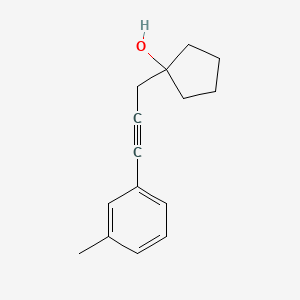 1-[3-(3-Methylphenyl)prop-2-yn-1-yl]cyclopentan-1-ol