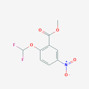 molecular formula C9H7F2NO5 B15317494 Methyl 2-(difluoromethoxy)-5-nitrobenzoate 