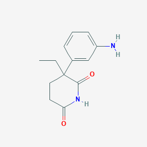 molecular formula C13H16N2O2 B153175 3-(3-Aminophenyl)-3-ethylpiperidine-2,6-dione CAS No. 83417-11-2